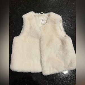 GAP Kids Cream Furry Vest